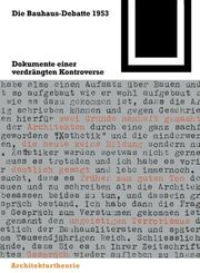 Die Bauhaus-Debatte 1953 - Cover
