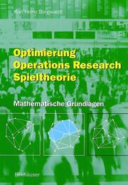 Optimierung, Operations-Research, Spieltheorie - Cover
