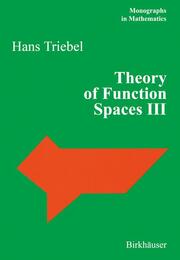 Theory of Function Spaces III - Cover