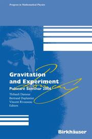Gravitation and Experiment - Cover