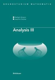 Analysis III - Cover