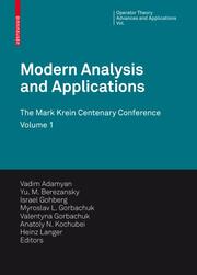 Modern Analysis and Applications - Cover
