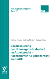 Spezialisierung der Unionsgerichtsbarkeit im Arbeitsrecht - Cover