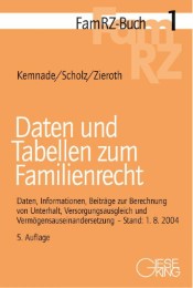 Daten und Tabellen zum Familienrecht