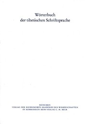 Wörterbuch der tibetischen Schriftsprache 47. Lieferung - Cover