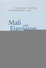 Mass und Eigensinn - Cover