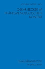Oskar Becker im phänomenologischen Kontext - Cover