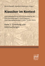 Klassiker im Kontext 1: Einleitung und Untersuchungen - Cover