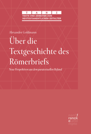 Über die Textgeschichte des Römerbriefs - Cover