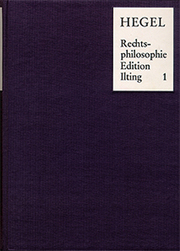 Vorlesungen über Rechtsphilosophie 1818-1831 / 4 Bände - Cover