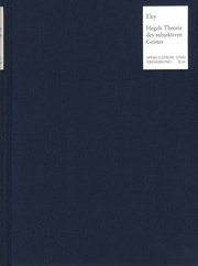Hegels Theorie des subjektiven Geistes in der >Enzyklopädie der philosophischen Wissenschaften im Grundrisse< - Cover