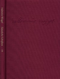 Weigel, Valentin: Sämtliche Schriften.Neue Edition / Band 14: Erschließungs- und Registerband - Cover