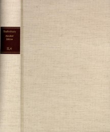 Shaftesbury (Anthony Ashley Cooper): Standard Edition / II. Moral and Political Philosophy. Band 4: Select Sermons of Dr. Whichcote u.a. - Cover