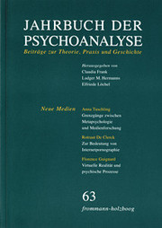 Jahrbuch der Psychoanalyse / Band 63: Neue Medien - Cover