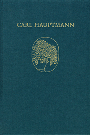 Carl Hauptmann: Sämtliche Werke / Band XVI, 1-2: Briefe II