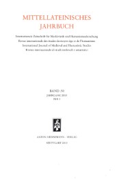 Mittellateinisches Jahrbuch. Internationale Zeitschrift für Mediävistik und Humanismusforschung - Cover