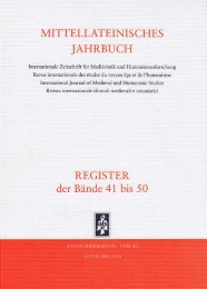 Mittellateinisches Jahrbuch. Internationale Zeitschrift für Mediävistik und Humanismusforschung / Mittellateinisches Jahrbuch
