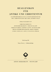 Reallexikon für Antike und Christentum - Cover