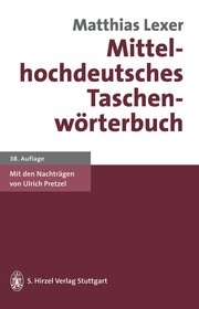 Mittelhochdeutsches Taschenwörterbuch - Cover