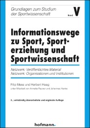 Informationswege zu Sport, Sporterziehung und Sportwissenschaft