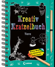 Kreativ-Kratzelbuch: Tiere - Cover