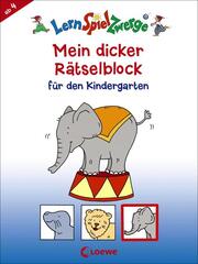 LernSpielZwerge - Mein dicker Rätselblock für den Kindergarten - Cover
