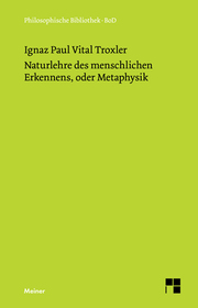 Naturlehre des menschlichen Erkennens oder Metaphysik - Cover