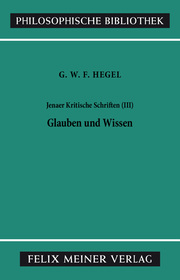 Jenaer Kritische Schriften III - Cover
