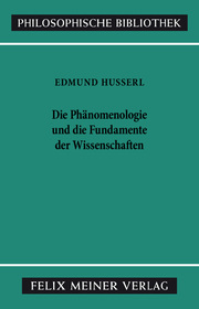 Die Phänomenologie und die Fundamente der Wissenschaften - Cover