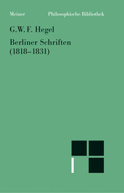 Berliner Schriften (1818-1831)