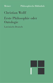 Erste Philosophie oder Ontologie - Cover