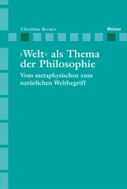 >Welt< als Thema der Philosophie - Cover