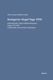Stuttgarter Hegel-Tage 1970 - Cover