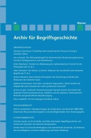 Archiv für Begriffsgeschichte. Band 58 - Cover