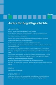 Archiv für Begriffsgeschichte. Band 55 - Cover