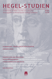 Hegel-Studien Band 53/54 - Cover