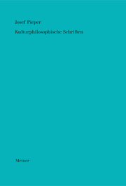 Werke / Kulturphilosophische Schriften - Cover
