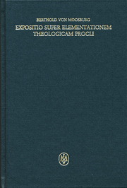 Expositio super elementationem theologicam Procli - Cover