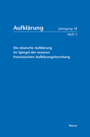 Die deutsche Aufklärung im Spiegel der neueren französischen Aufklärungsforschung - Cover