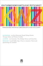 Kulturwissenschaftliche Zeitschrift. Heft 2/2022 - Cover