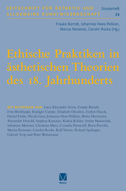 Ethische Praktiken in ästhetischen Theorien des 18. Jahrhunderts - Cover