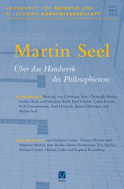Zeitschrift für Ästhetik und allgemeine Kunstwissenschaft, Band 68/2 - Cover