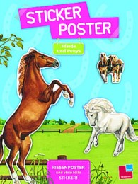 Sticker-Poster: Pferde und Ponys