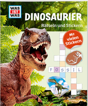 Rätseln und Stickern: Dinosaurier