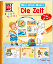 WAS IST WAS Kindergarten Malen Rätseln Stickern Die Zeit - Cover