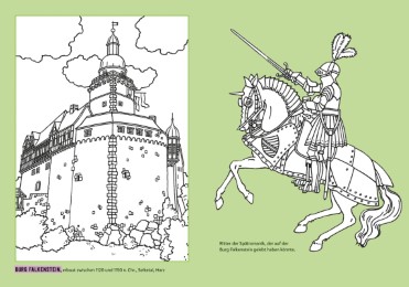 Mein großes farbiges Malbuch Burgen - Abbildung 1