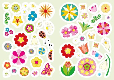 Glitzer-Sticker Mandalas Blumen - Abbildung 2