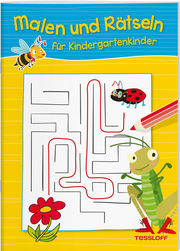 Malen und Rätseln für Kindergartenkinder (Gelb) - Cover