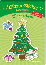 Glitzer-Sticker-Malblock. Weihnachten - Cover