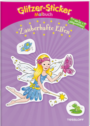 Glitzer-Sticker Malbuch Zauberhafte Elfen - Cover